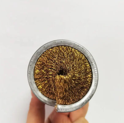 Spiral Brass Coated Steel Wire Brush Cylinder Spiral Wound Cleaning Inside Coil Brush