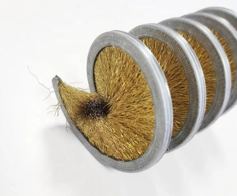 Spiral Brass Coated Steel Wire Brush Cylinder Spiral Wound Cleaning Inside Coil Brush