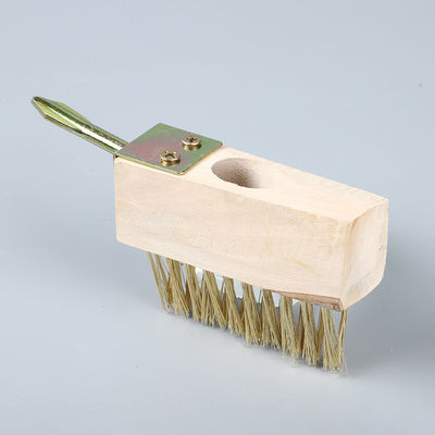 Steel Wire Weeding Brush With Special Hard Plated Copper Wire Brush Long Handle Solid Wood Garden Weeding Brush Floor Seam Brush