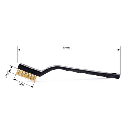 3 Pcs Mini Wire Brush Set Steel Brass Pp Handheld Cleaning Polishing Metal Rust Brush