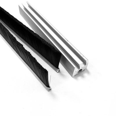 SUS304 Double Rows 20mm External Aluminium Front Door Seal Brush