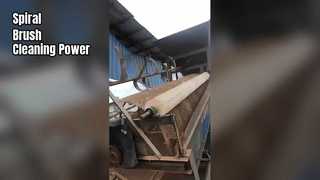 Beobachten Sie: Große Vitrine für die Verarbeitung und Reinigung von Bürstenwalzen